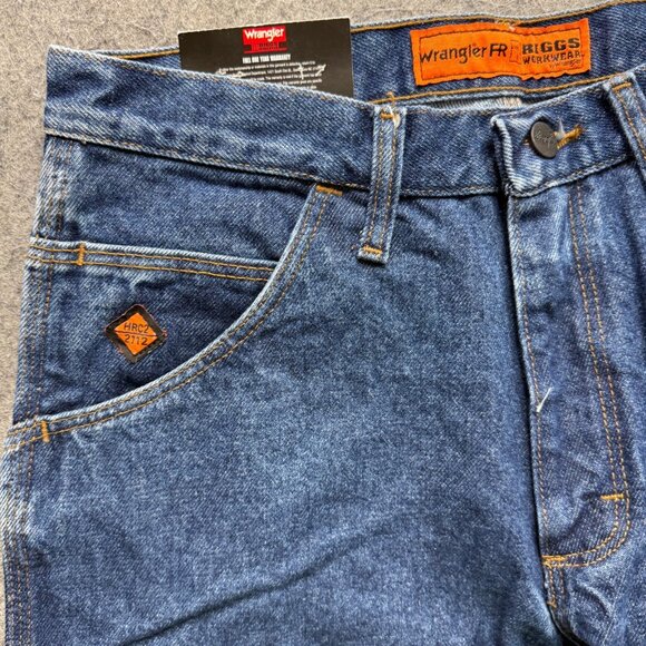 Wrangler Flame Resistant Jeans Men 32 x 30 Blue Relaxed Fit FR3W050 - Picture 4 of 16